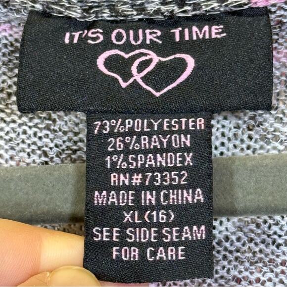 It's Our Time, Tribal Print Sleeveless Cardigan. Girls Size XL(16). - Picture 3 of 4